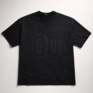 Forever 21 Black Mesh V-Neck Jersey